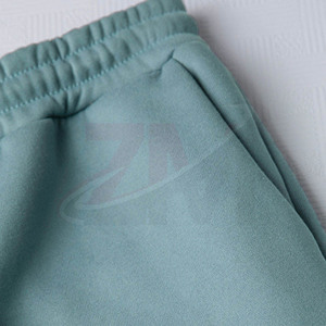 Ensemble de survêtement de luxe personnalisé avec logo imprimé, couleur turquoise, à capuche et pantalon, imprimé color block, tenue décontractée avec cordon de serrage - Product Image 4