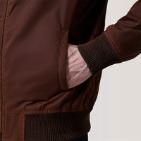 Blouson Bomber Marron Unisexe Professionnel Haut de Gamme avec Capuche Imperméable Coupe-Vent Élégant Minimaliste Décontracté Streetwear Haut de Gamme