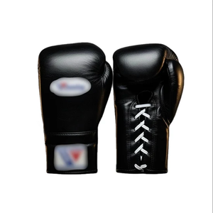 Professional Handmade Genuine Cowhide Leather Lace-Up Boxing Gloves | Breathable Lightweight | Competition Grade | Custom Logo - Product Image 1