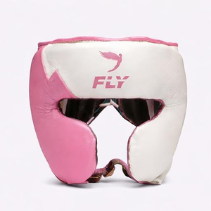 Ensemble de gants de boxe professionnels en cuir véritable pour l'entraînement et le sparring, à lacets et fermeture auto-agrippante, légers, rose et blanc, kit d'entraînement - Product Image 2