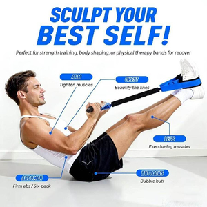 Cuerda de Resistencia con Correas para los Pies, Entrenador de Cuerpo Completo, Banda de Ejercicio Antideslizante para Abdomen, Piernas y Brazos, Unisex, para Gimnasio en Casa - Product Image 4