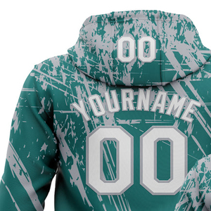 เสื้อฮู้ดทีมกีฬาแบบซับลิเมชั่น OEM ปรับแต่งชื่อสโมสรได้ พิมพ์ลายทั่วตัว ผ้าโพลีเอสเตอร์ฟลีซ เสื้อฮู้ดสำหรับฝึกซ้อม ผู้ผลิต - Product Image 3