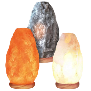 OEM Natural Himalayan Rock Salt Lamp With Wooden Base and <b>Dimmer</b> Switch for Decoration & Gift Grey Salt Lamp - Product Image 2