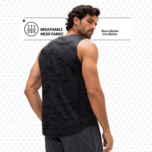 <b>Men's</b> Athletic Tank Top Custom Spandex Cotton Eco-Friendly Floral Pattern Crew Neck Gym Muscle <b>Vest</b> Quick Dry Breathable Digital - Product Image 4
