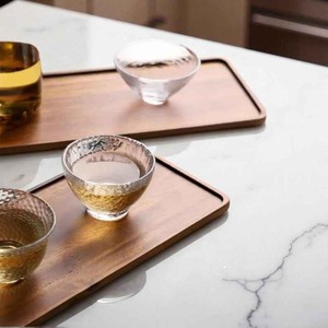 Plateau de service en bois artisanal de luxe, plateau de présentation alimentaire en bois naturel, écologique, pour la cuisine, la maison, l'hôtel - Product Image 1