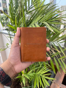 Portefeuille à deux volets en cuir véritable pour hommes porte-cartes en cuir véritable Crunch portefeuilles de luxe de couleur marron meilleur cadeau pour lui - Product Image 4