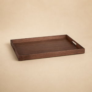 Premium Quality Wooden Serving Tray with Cutout Handles Perfect for Kitchen Dining <b>Table</b> and Stylish Home Decor Use - Product Image 5