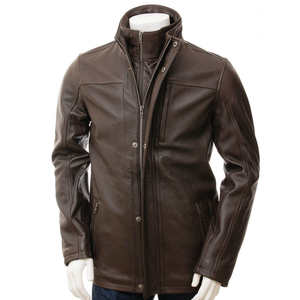 Chaqueta de Invierno para Hombre, de Alta Calidad, Manga Larga, de Cuero, Impermeable, Transpirable, con Cuello Alto, Estilo Urbano - Product Image 3