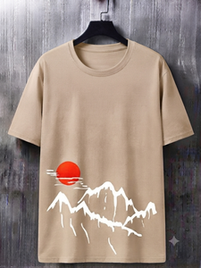 Custom Design High Quality Digital Printing Front Custom Regular Fit Formal <b>Men</b> T-Shirts Polyester Cotton Knitted Anti-Wrinkle - Product Image 6
