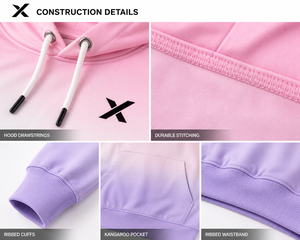 Sudadera con Capucha Degradada para Mujer X Sports City, Impresión por Sublimación, 100% Poliéster, Ropa Casual de Otoño, Diseño Personalizado ODM, Sudadera Moderna y Colorida - Product Image 5