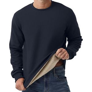 Sudadera Space Dye para Hombre, Melange, Felpa Francesa, Hombros Caídos, Oversize, Estilo Urbano, Manga Raglán, Dobladillo sin Rematar, Corte Holgado - Product Image 3