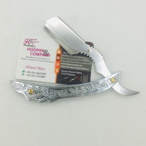 Rasoirs professionnels en acier inoxydable, logo personnalisé, lame remplaçable durable, emballage de rasoir de barbier - Product Image 2