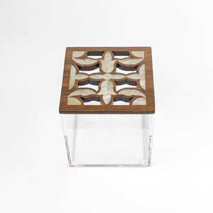 LuxeGrain Arabia Candy <b>Box</b> Handmade Wooden Acrylic <b>Sweet</b> Storage Holder with Mother of Pearl Inlay for Ramadan & Eid Celebration - Product Image 4