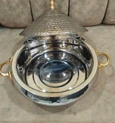 Cacerola de Metal con Acabado de Cobre Puro de Diseño Moderno con Tapa para Servir Hot Pot, Cocinar y Almacenar Alimentos - Product Image 2