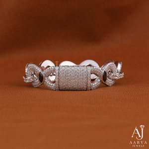 925 Sterling <b>Silver</b> Gold Hip Hop Moissanite <b>Bracelet</b> Marquise Cut Link <b>Bangle</b> Fully Iced Chain Jewelry Unisex Customizable Gift - Product Image 2