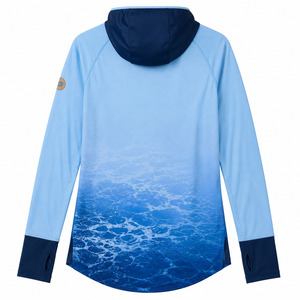 Full Coverage Muslim <b>Swim</b> Tunic Long Sleeve Hooded Modest Swimwear <b>Top</b> Rashguard Shirt Beachwear 1 Piece UPF 50+ - Product Image 2