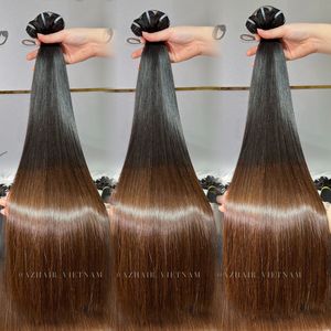 Extensions de cheveux bruts vietnamiens 100 % naturels Remy, alignés aux cuticules, double trame, brillants, qualité os, vente en gros AZ Hair - Product Image 2