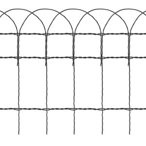 32,8 'x 1,3' Valla de borde de jardín de hierro con recubrimiento en polvo Enrejado y puertas de esgrima Premium - Product Image 3