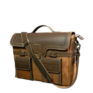 Stylish Men's High Quality Genuine Leather Office Bag Custom Logo <b>Lock</b> Multipurpose Business Crossbody for Professionals OEM - Product Image 2
