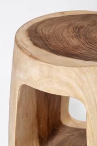 Taburete Escultural Moderno de Madera Maciza con Asiento de Madera Contemporáneo para Sala de Estar, Cafetería y Mobiliario de Hostelería - Product Image 6