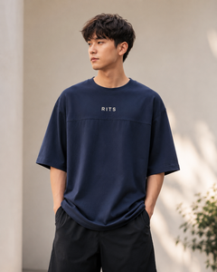 T-shirt surdimensionné en coton épais 160 g/m² pour homme, col rond, personnalisé avec logo, style streetwear, écologique, respirant, imprimé sérigraphié effet délavé - Product Image 6