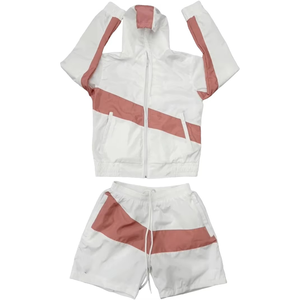 Ensemble veste coupe-vent à capuche et pantalon gris pour homme Sports World – Tenue décontractée et sportive respirante à séchage rapide en maille pour l'été - Product Image 4
