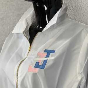 Jack and Jill Ladies Peplum <b>Line</b> Jacket White Zip Front Casual Fashion Ruffle Hem Stylish Women Outerwear <b>Coat</b> - Product Image 6
