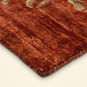 Rust <b>Red</b> <b>Wool</b> Hand Tufted Non-Slip Eco-Friendly Modern Abstract Botanical Branch Silhouette Thick Pile Rug for Living Room Hotel - Product Image 4