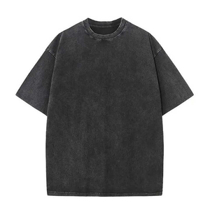 Best Quality Men's Oversized Summer Wholesale T-Shirts 100% Cotton Jersey Acid Wash T-Shirts Blank Plain T-Shirts For Men's - Product Image 2