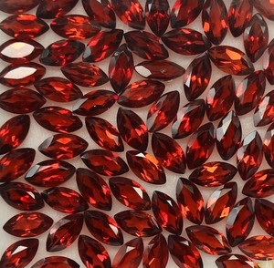Gema suelta facetada de granate rojo natural, corte marquesa, 3MM 6MM, granate de Mozambique para fabricación de joyas, venta al por mayor de gemas a granel - Product Image 6