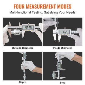 Digital Vernier Caliper with Large LCD Screen IP54 Waterproof 0-6 <b>Measuring</b> <b>Tool</b> Electronic Micrometer Caliper - Product Image 4