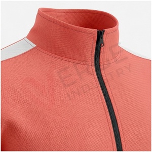 Ensemble de survêtement unisexe en corail, manches longues, col montant, fermeture éclair sur le devant, couleur unie, respirant, coupe décontractée, vêtements d'automne - Product Image 4