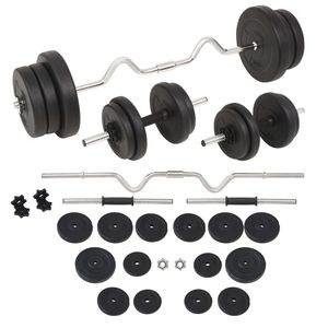 Set de Barra y Mancuernas de 132.3 lb, Categoría de Pesas Libres - Product Image 1