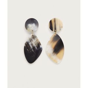 Pendientes de Cuerno de Búfalo Negro Hechos a Mano, Accesorios de Moda Sostenible con Cristal, Joyería Ecológica - Product Image 6