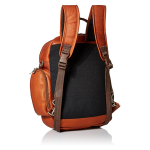 Fashion Leather Men's Backpack with Cowhide Leather Handbag with Large Capacity Computer Bag Unisex Travel Backpack - Product Image 3