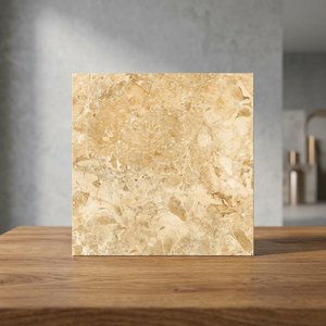 Azulejos de Porcelana Pulida para Piso, Estilo Mármol Crema Glamour, 600x600mm, Mate, Tipo Ladrillo Refractario, Adhesivo para Azulejos de Piscina - Product Image 6