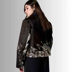 Chaquetas de Cuero con Pelo de Vaca Auténtico de Primera Calidad para Hombre y Mujer, Venta al Por Mayor, Colores Personalizados, Logotipo, Chaquetas de Pelo Genuino para Mujer - Product Image 2