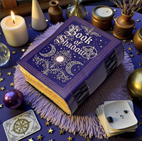 Carnet de notes en cuir rigide NEW ERA violet, 100 pages, pour aquarelle, journal des ombres, fournitures de sorcellerie, Grimoire, cadeau - Vente en gros