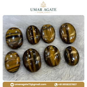 หินตาเสือธรรมชาติขัดเงา คริสตัลปาล์มสโตน หินบำบัด ขายส่ง - Product Image 5