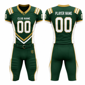 Ensemble de maillot de football américain Minnesota personnalisé MEGAMAPLE sublimé pour homme, col en V, manches courtes, anti-transpiration, coupe ajustée - Product Image 1