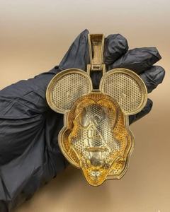 Colgante 3D de dibujos animados con incrustaciones de moissanita, estilo Hip Hop, joyería de rapero, colgante personalizado de Mickey Mouse en plata 925 - Product Image 5