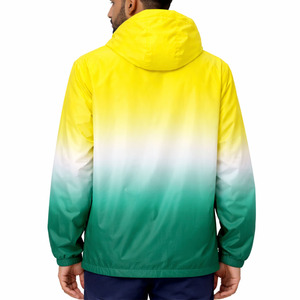 Chaqueta Cortavientos con Capucha para Hombre, Degradado, Ligera, Impermeable, para Exteriores, Logotipo Personalizado, Proveedor Mayorista OEM - Product Image 4