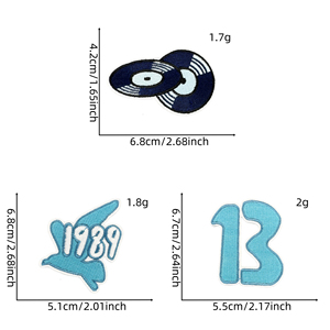 Wholesale Eco-Friendly Fabric Trendy Mixed Icon Embroidered Iron On <b>Patch</b> - Product Image 6