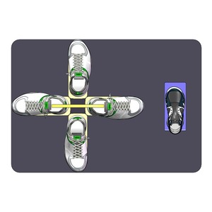 ชั้นวางรองเท้าโลหะแบบเบาพร้อมช่องใส่ของสำหรับร้านดอกไม้ ร้านขายของชำ และร้านสะดวกซื้อ - Product Image 3