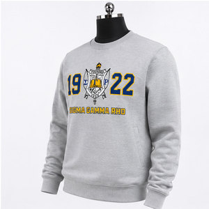 เสื้อสเวตเชิ้ตคอกลม Sigma Gamma Rho 1922 สำหรับผู้ชาย สีเทา ผ้าฝ้ายถัก สวมใส่สบาย พิมพ์ลายโลโก้ด้านหน้า ทรงปกติ - Product Image 5