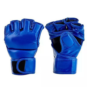 Gants de grappling MMA antichoc à doigts ouverts, conception d'entraînement, protection rembourrée des mains, support sécurisé du poignet, arts martiaux - Product Image 1