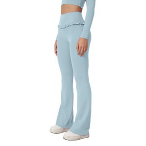 กางเกงกีฬาลำลองเอวสูงสำหรับผู้หญิงกางเกงกีฬาขาบานระบายอากาศได้โลโก้กำหนดเองได้2025ปี - Product Image 3