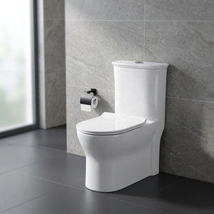 Inodoro de cerámica de una pieza, moderno y de lujo, con sistema de doble descarga para proyectos residenciales y hoteleros en África. - Product Image 5