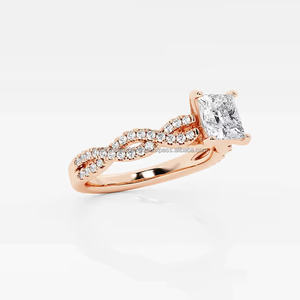 แหวนหมั้นทอง14K สุดหรูแนววินเทจของเจ้าหญิง/เครื่องประดับสำหรับงานแต่งงานพร้อมห้องปฏิบัติการสร้างเพชรโตขึ้นสำหรับงานปาร์ตี้ - Product Image 2