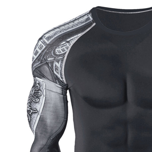 เสื้อรัดกล้ามเนื้อสำหรับ BJJ และ MMA ปี 2026 พิมพ์ลายด้วยความร้อน ระบายอากาศได้ดี แห้งเร็ว ป้องกันแบคทีเรีย คุณภาพสูง - Product Image 5